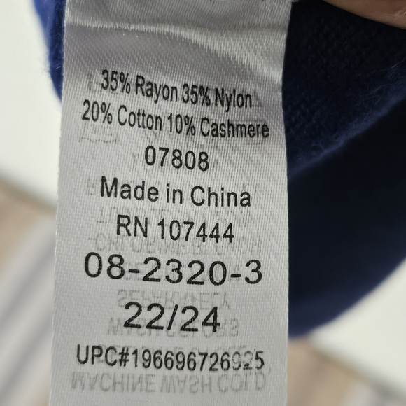 Jessica London Royal Blue Cowl Neck Short Sleeves Sweater Casual Size 22/24. - Picture 8 of 11